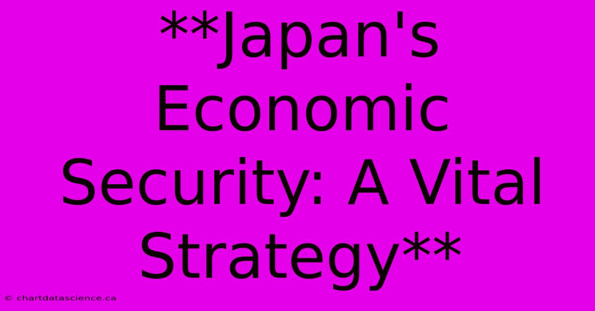 **Japan's Economic Security: A Vital Strategy** 