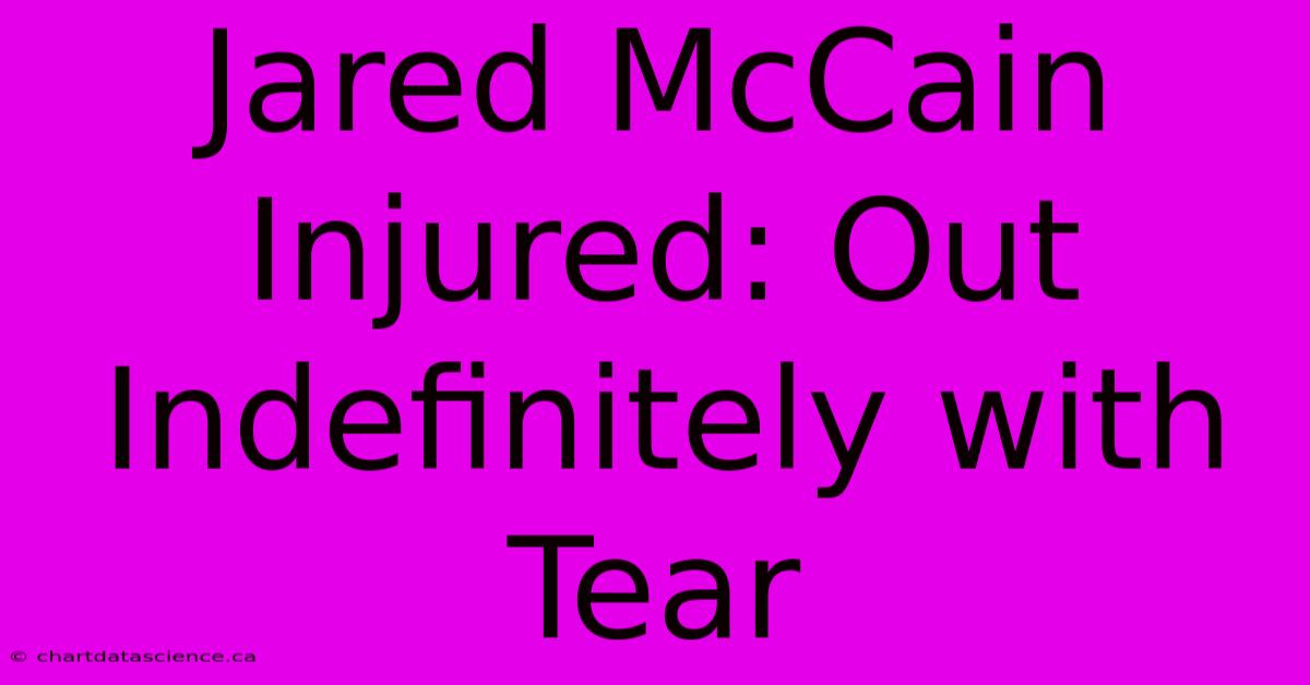 Jared McCain Injured: Out Indefinitely With Tear