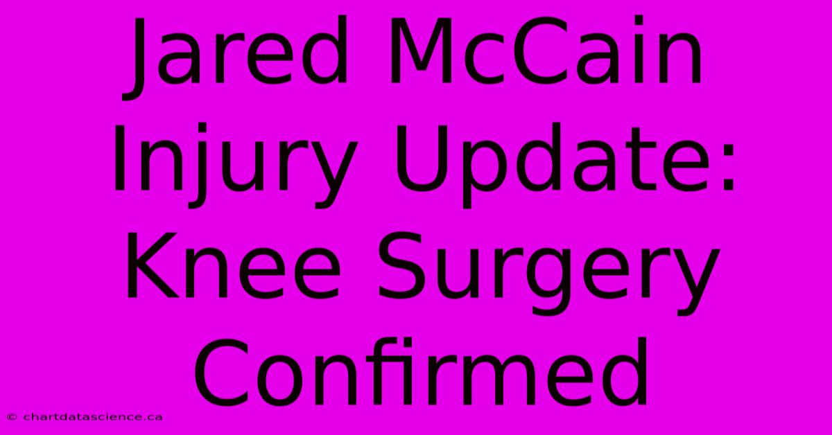 Jared McCain Injury Update: Knee Surgery Confirmed