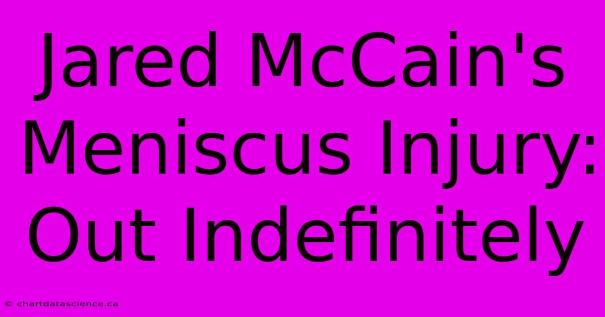 Jared McCain's Meniscus Injury: Out Indefinitely