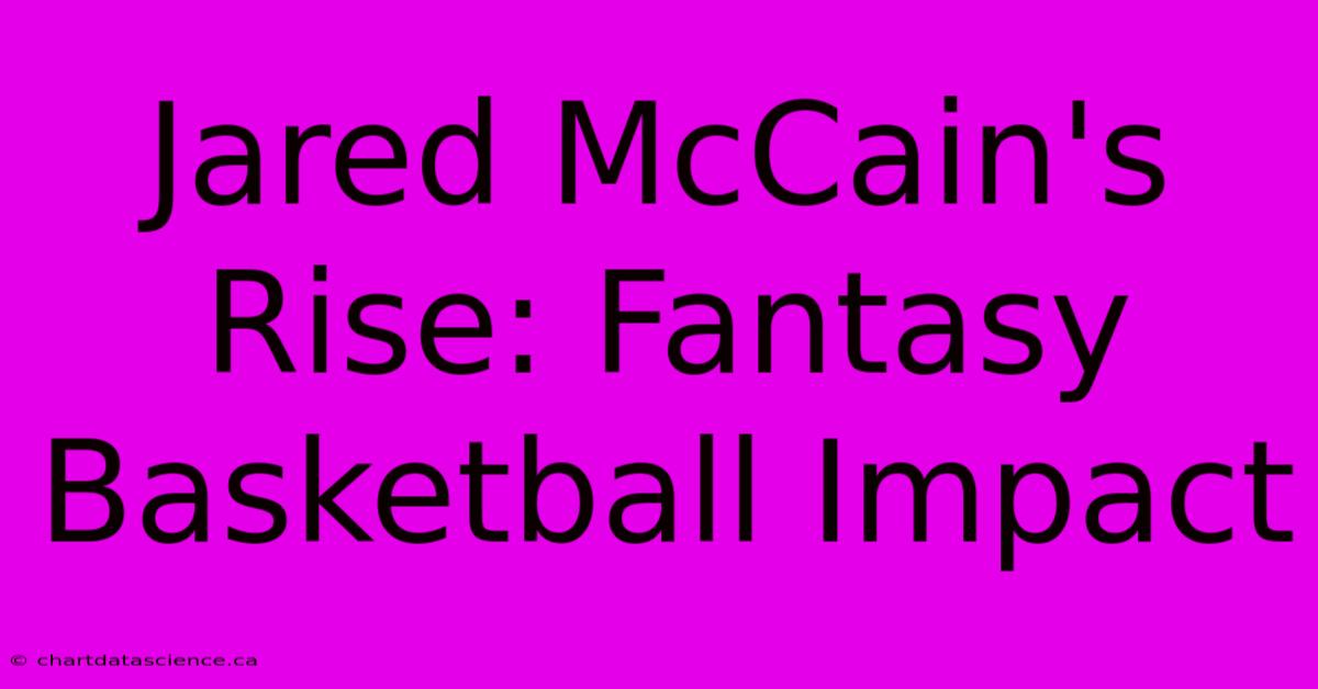 Jared McCain's Rise: Fantasy Basketball Impact