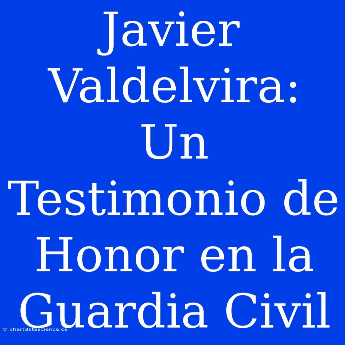 Javier Valdelvira: Un Testimonio De Honor En La Guardia Civil