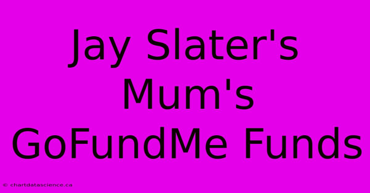 Jay Slater's Mum's GoFundMe Funds