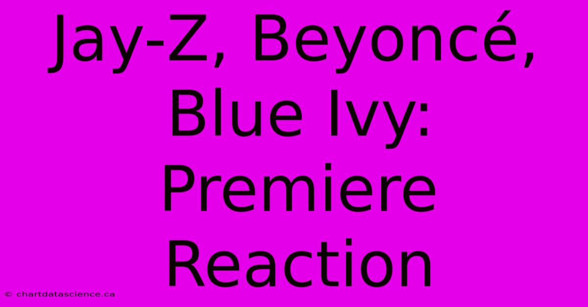 Jay-Z, Beyoncé, Blue Ivy: Premiere Reaction