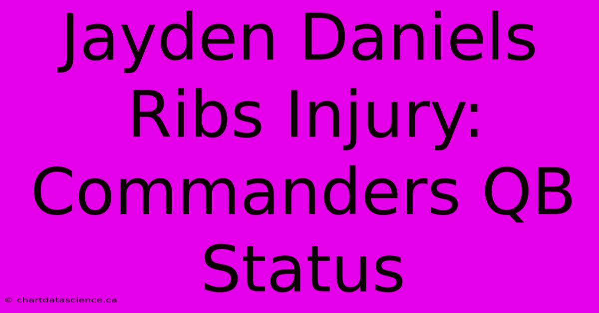 Jayden Daniels Ribs Injury: Commanders QB Status