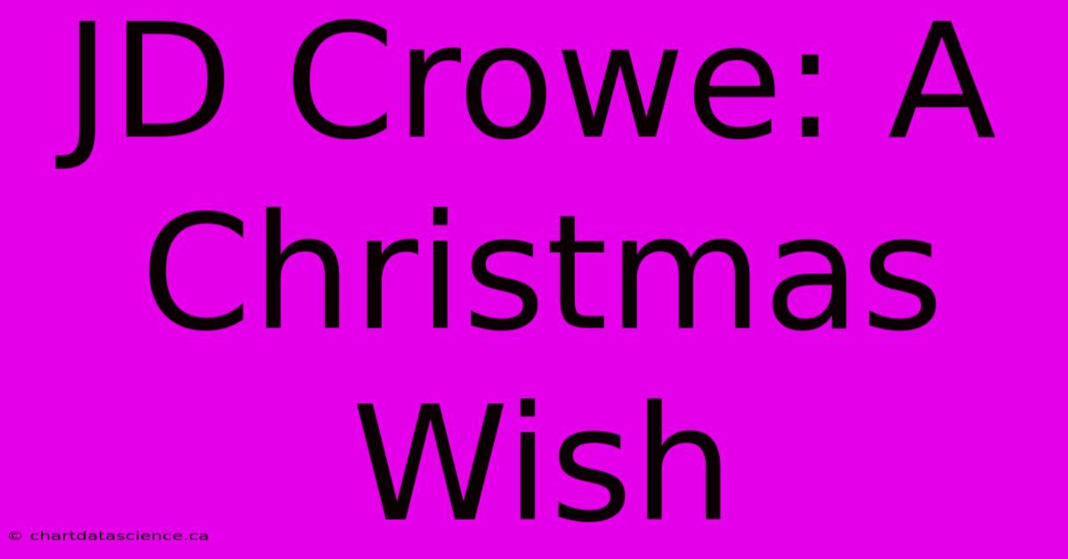 JD Crowe: A Christmas Wish