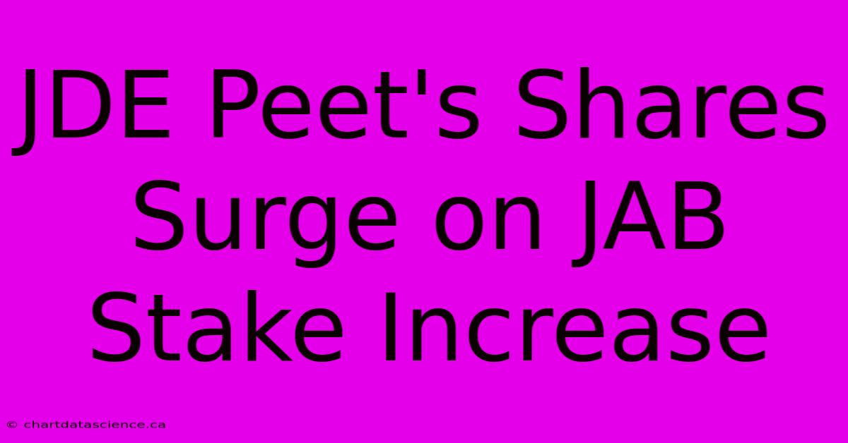 JDE Peet's Shares Surge On JAB Stake Increase