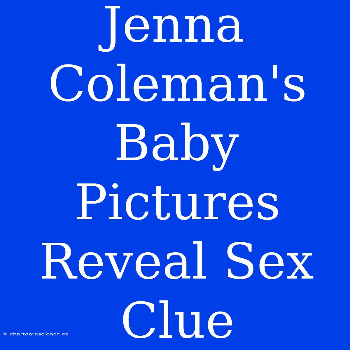 Jenna Coleman's Baby Pictures Reveal Sex Clue