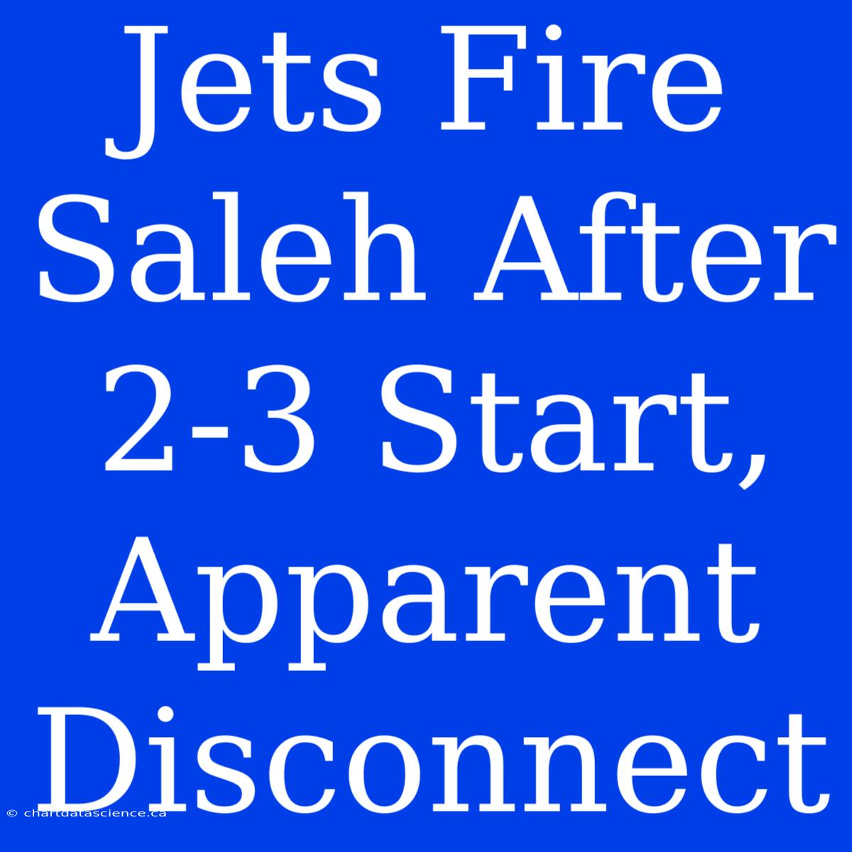 Jets Fire Saleh After 2-3 Start, Apparent Disconnect