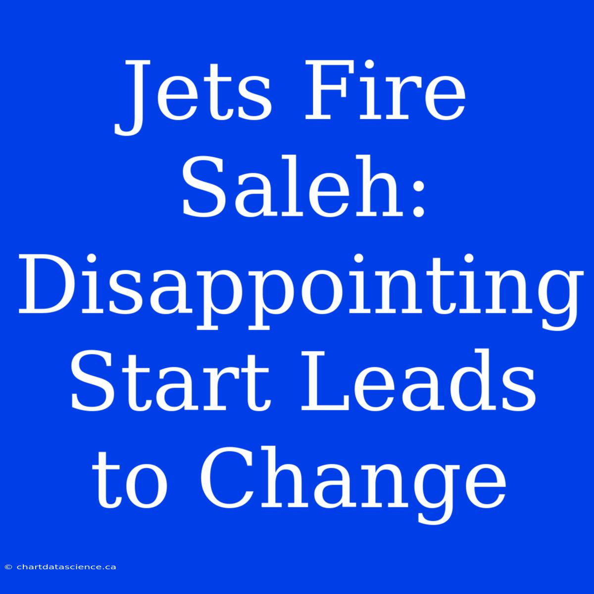 Jets Fire Saleh: Disappointing Start Leads To Change