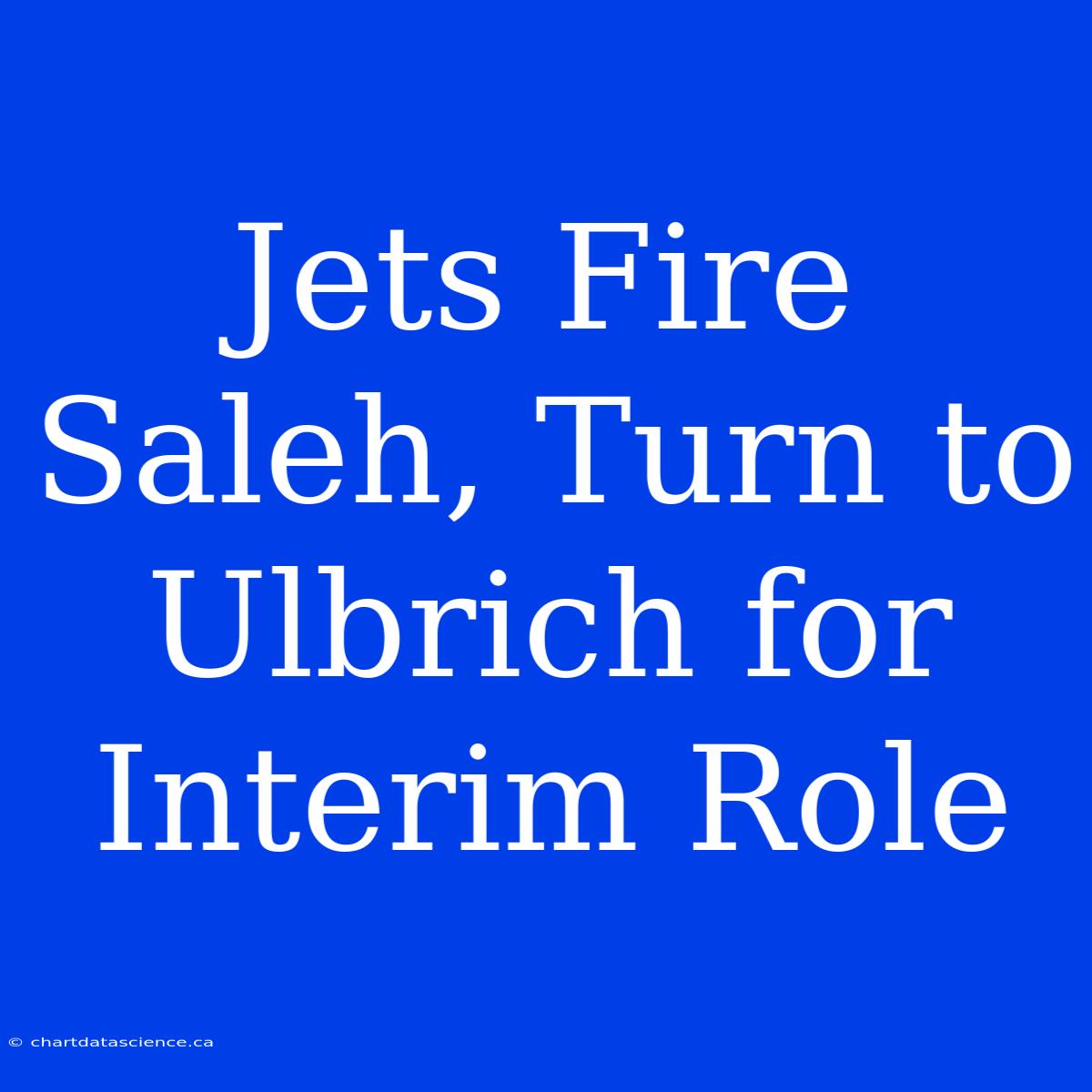 Jets Fire Saleh, Turn To Ulbrich For Interim Role