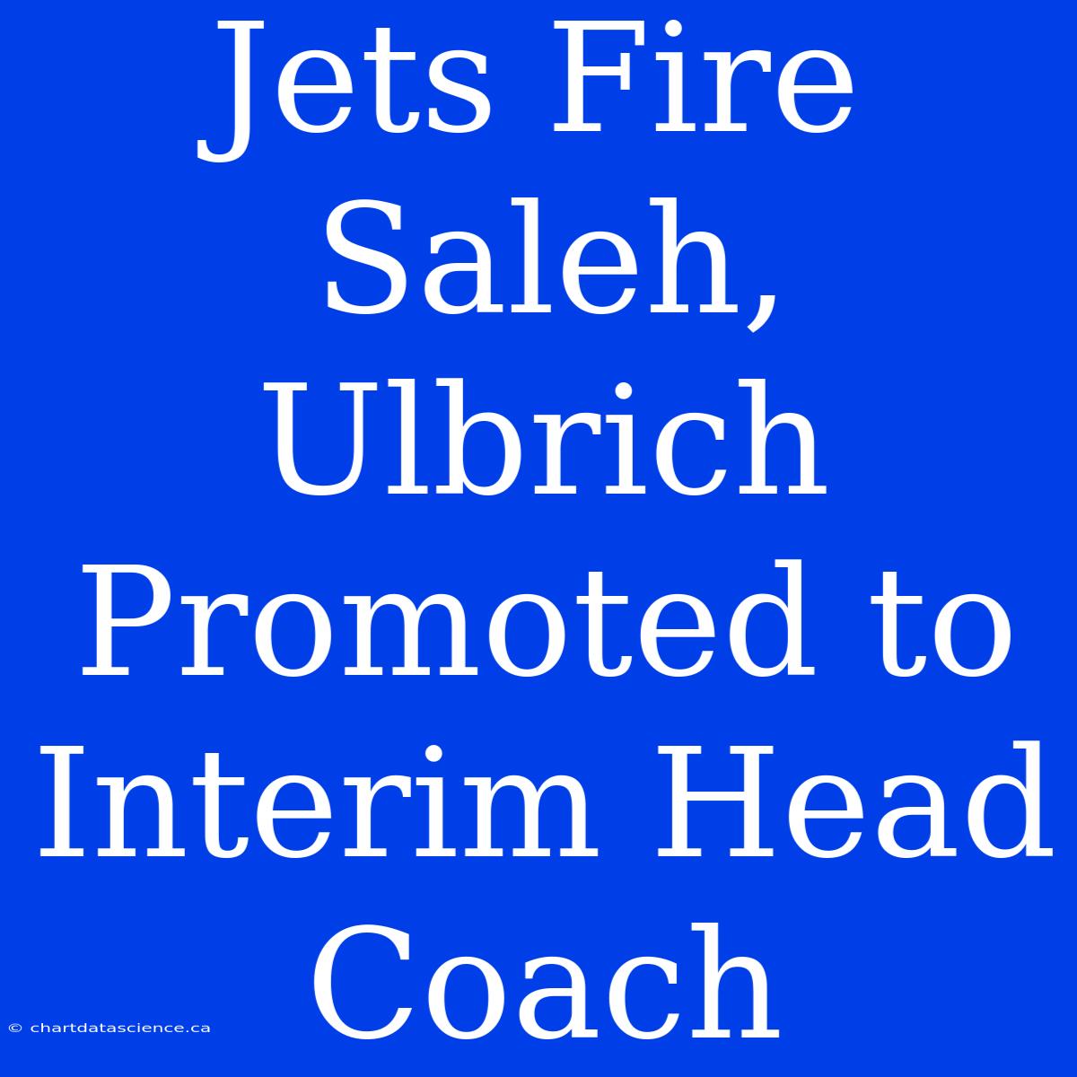 Jets Fire Saleh, Ulbrich Promoted To Interim Head Coach