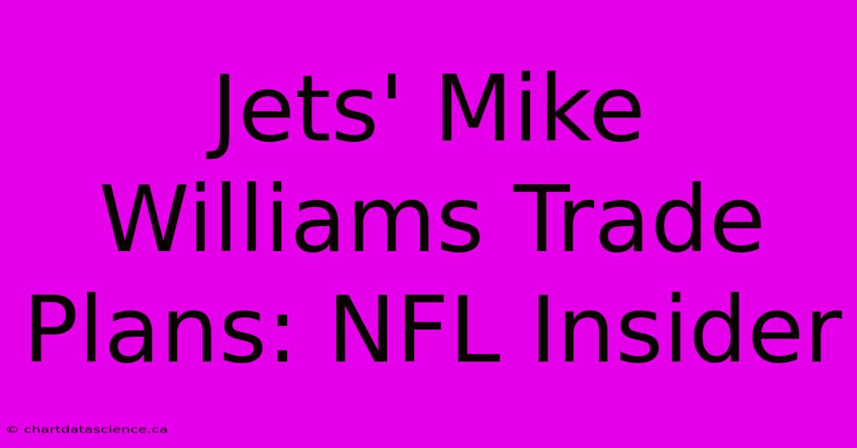 Jets' Mike Williams Trade Plans: NFL Insider