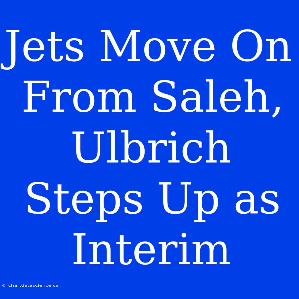 Jets Move On From Saleh, Ulbrich Steps Up As Interim