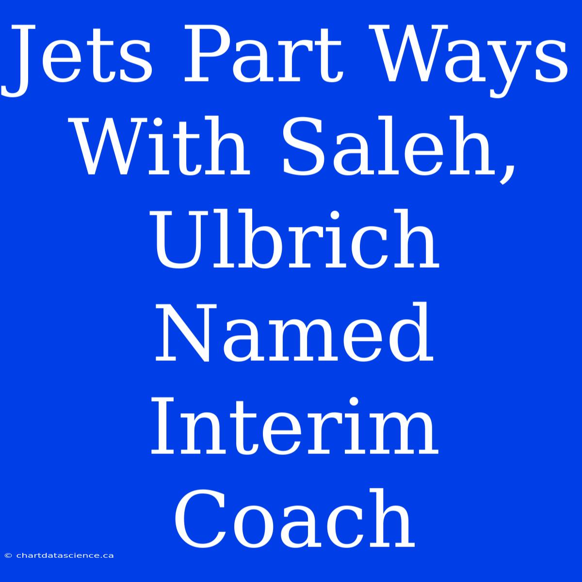 Jets Part Ways With Saleh, Ulbrich Named Interim Coach