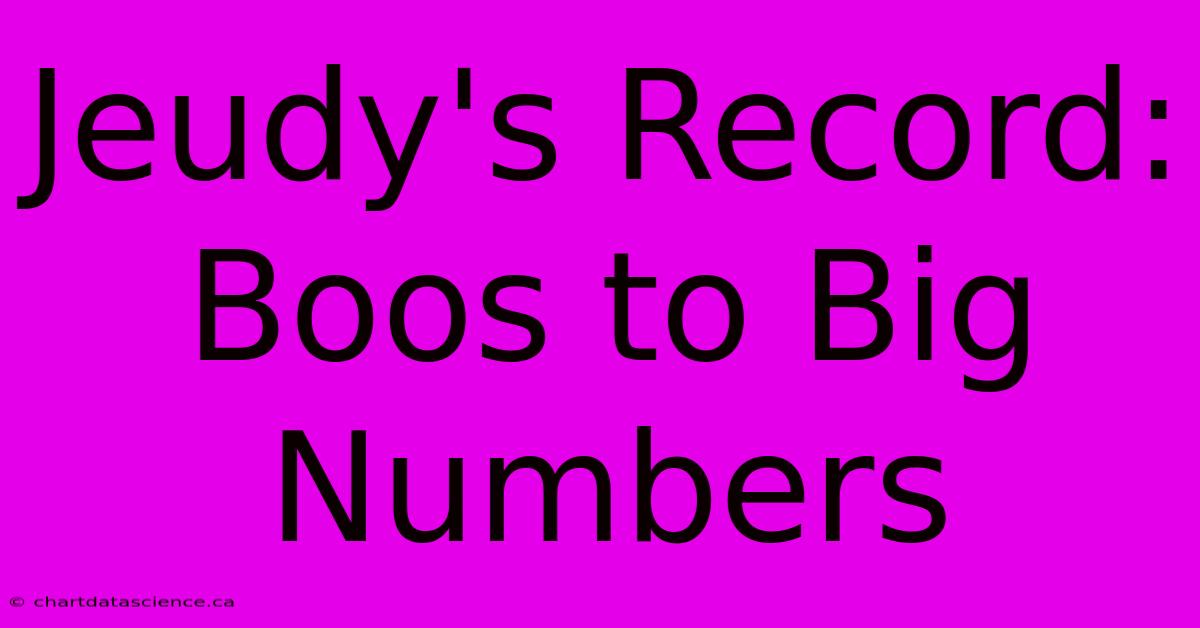 Jeudy's Record:  Boos To Big Numbers