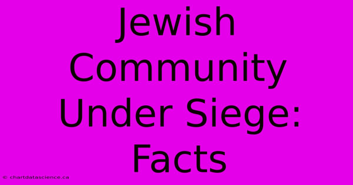 Jewish Community Under Siege: Facts