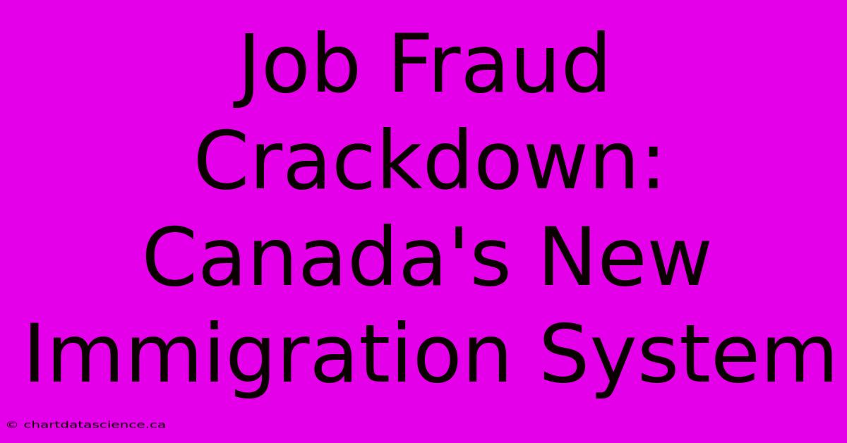 Job Fraud Crackdown: Canada's New Immigration System