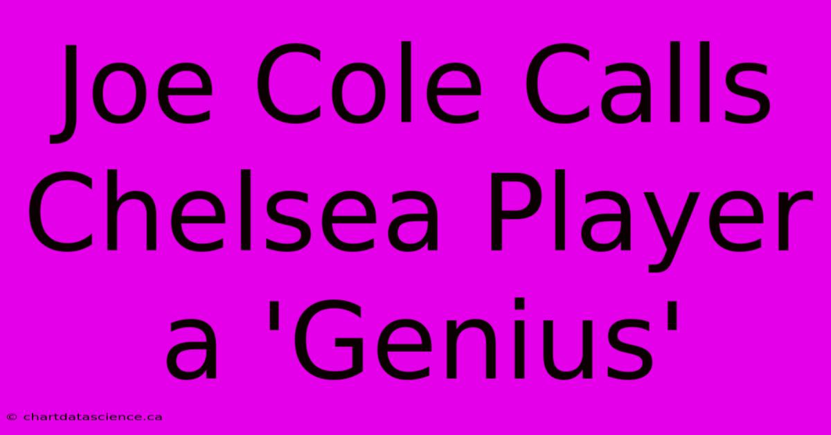 Joe Cole Calls Chelsea Player A 'Genius'