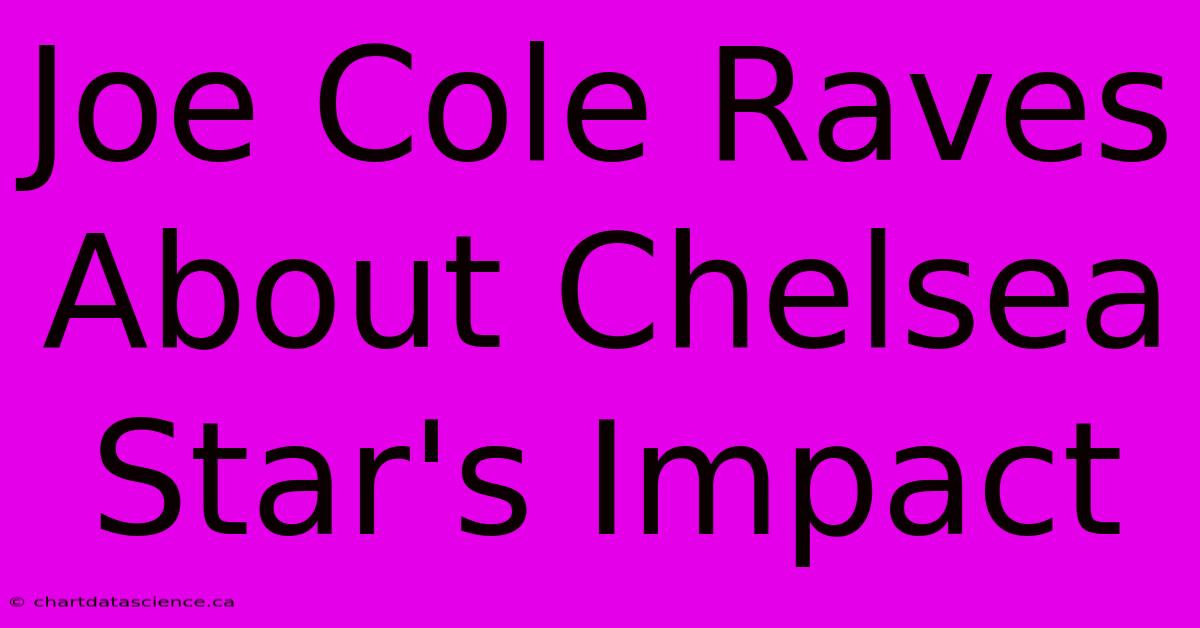 Joe Cole Raves About Chelsea Star's Impact