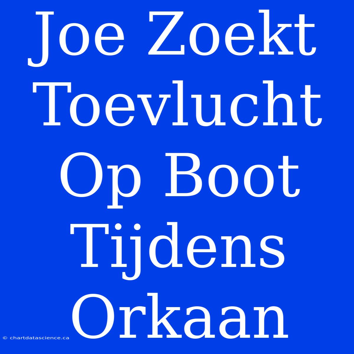 Joe Zoekt Toevlucht Op Boot Tijdens Orkaan