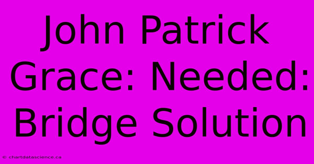 John Patrick Grace: Needed: Bridge Solution 