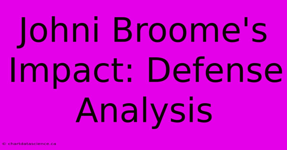 Johni Broome's Impact: Defense Analysis