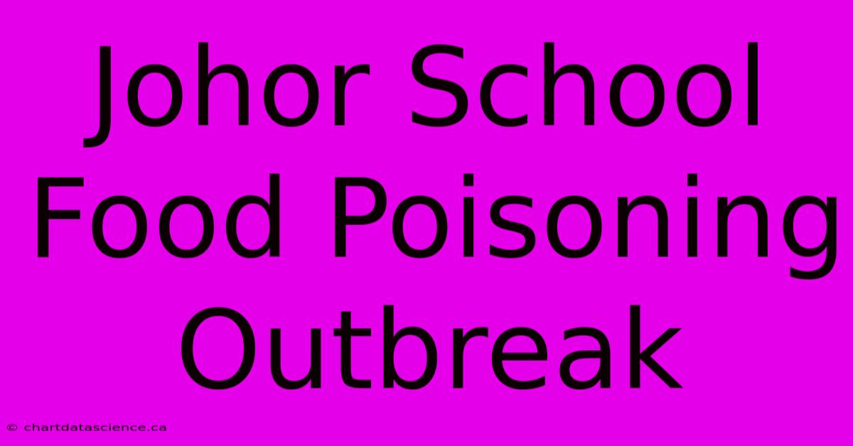 Johor School Food Poisoning Outbreak