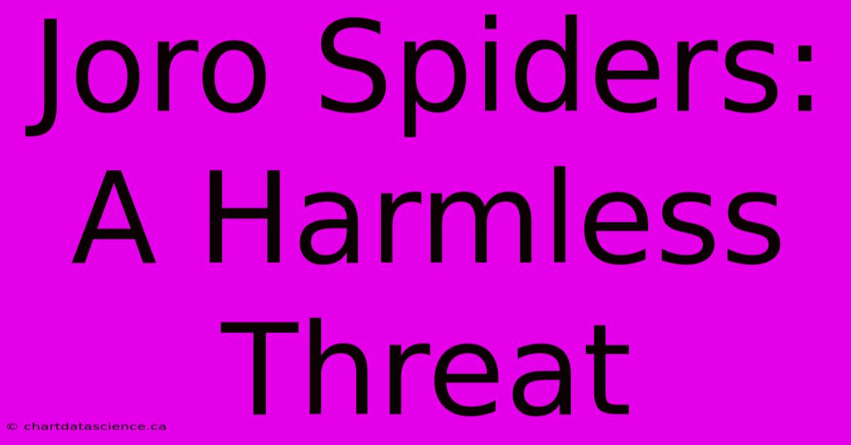 Joro Spiders: A Harmless Threat 