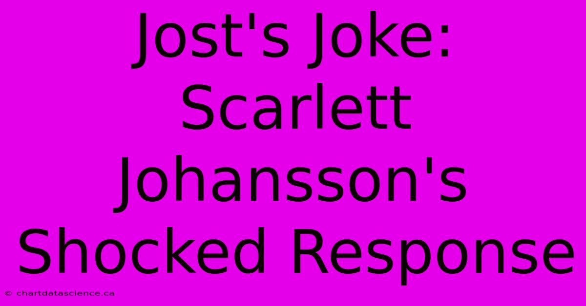 Jost's Joke: Scarlett Johansson's Shocked Response