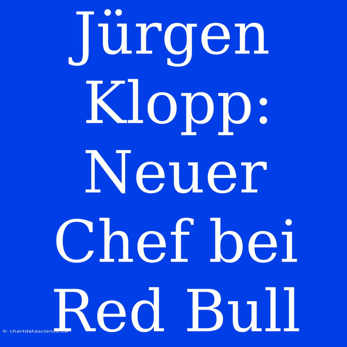 Jürgen Klopp: Neuer Chef Bei Red Bull