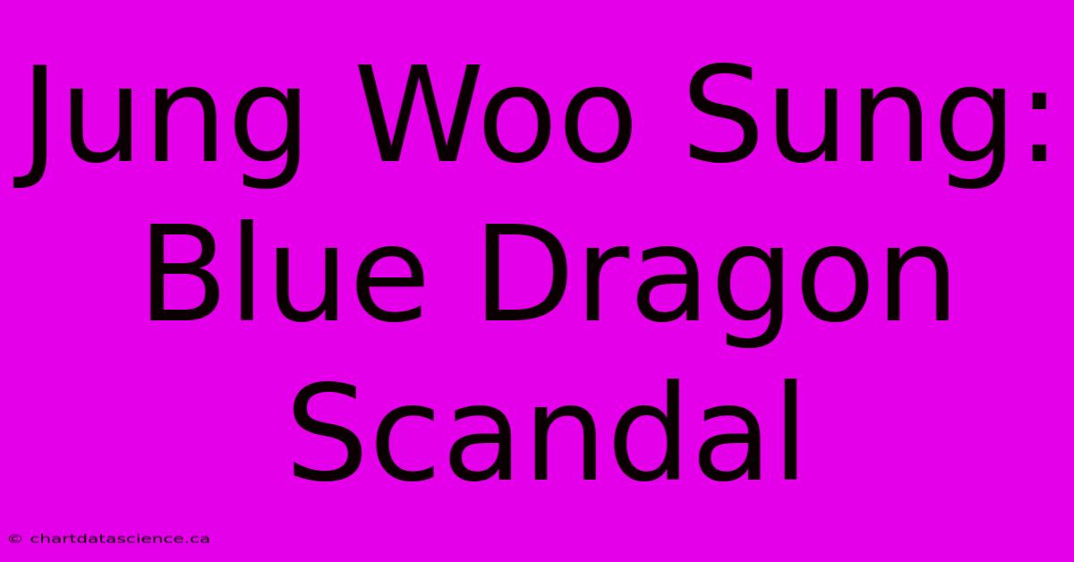 Jung Woo Sung: Blue Dragon Scandal