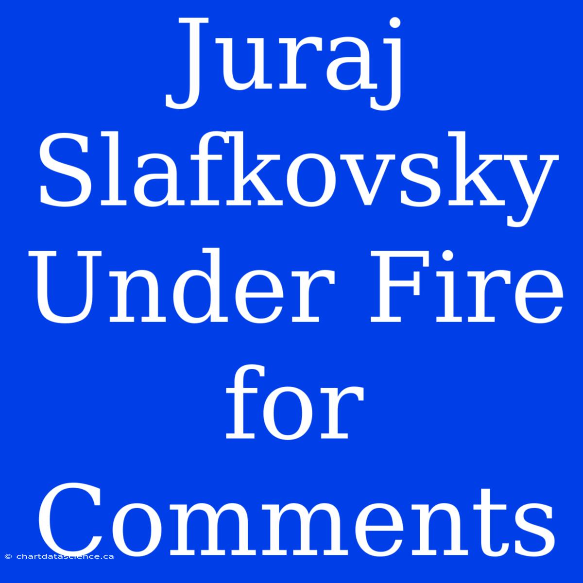 Juraj Slafkovsky Under Fire For Comments