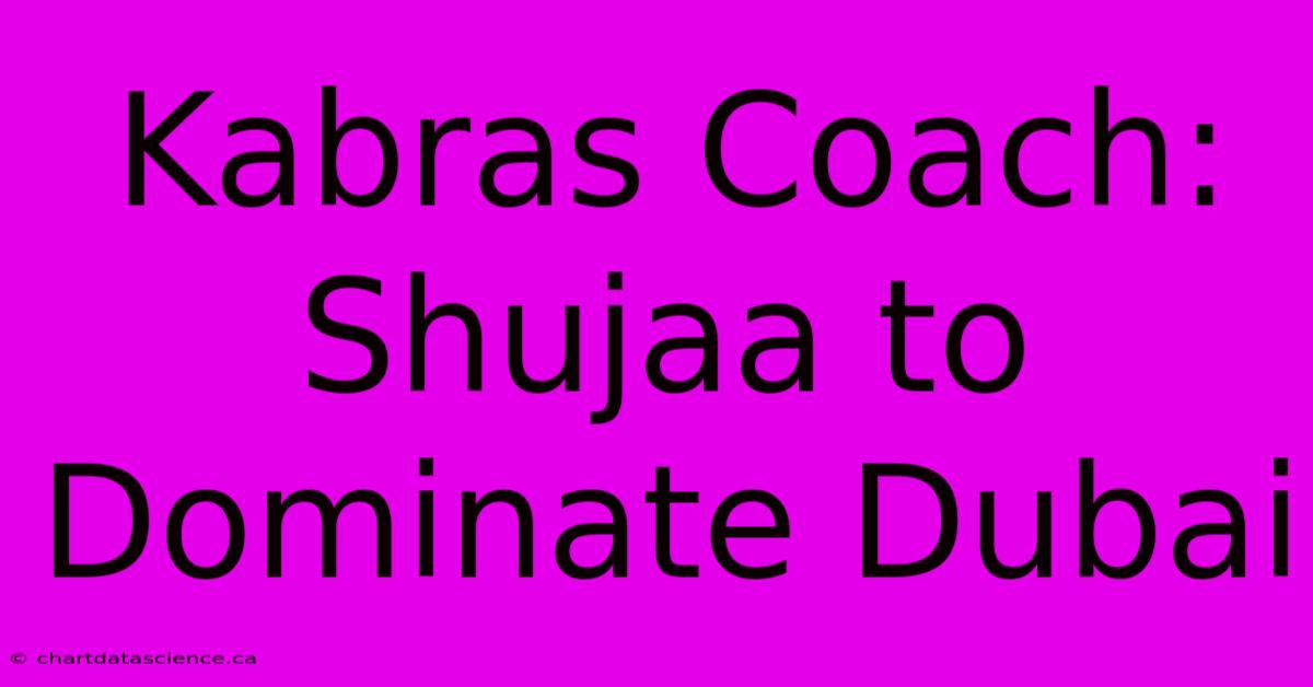 Kabras Coach: Shujaa To Dominate Dubai