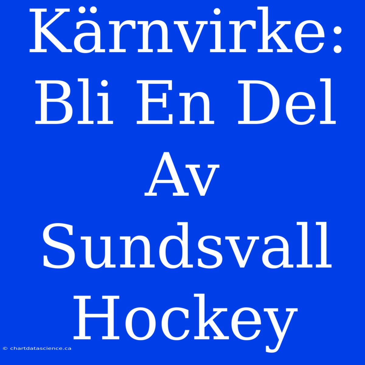 Kärnvirke: Bli En Del Av Sundsvall Hockey