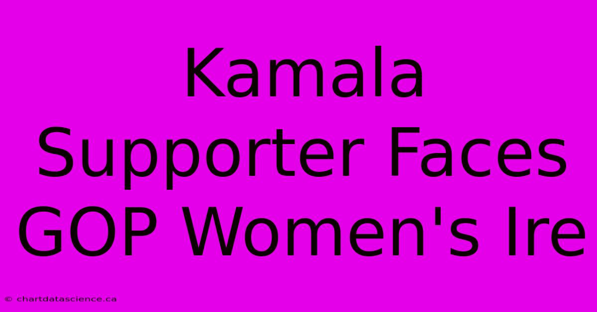 Kamala Supporter Faces GOP Women's Ire 