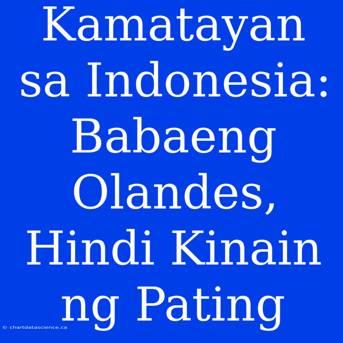 Kamatayan Sa Indonesia: Babaeng Olandes, Hindi Kinain Ng Pating