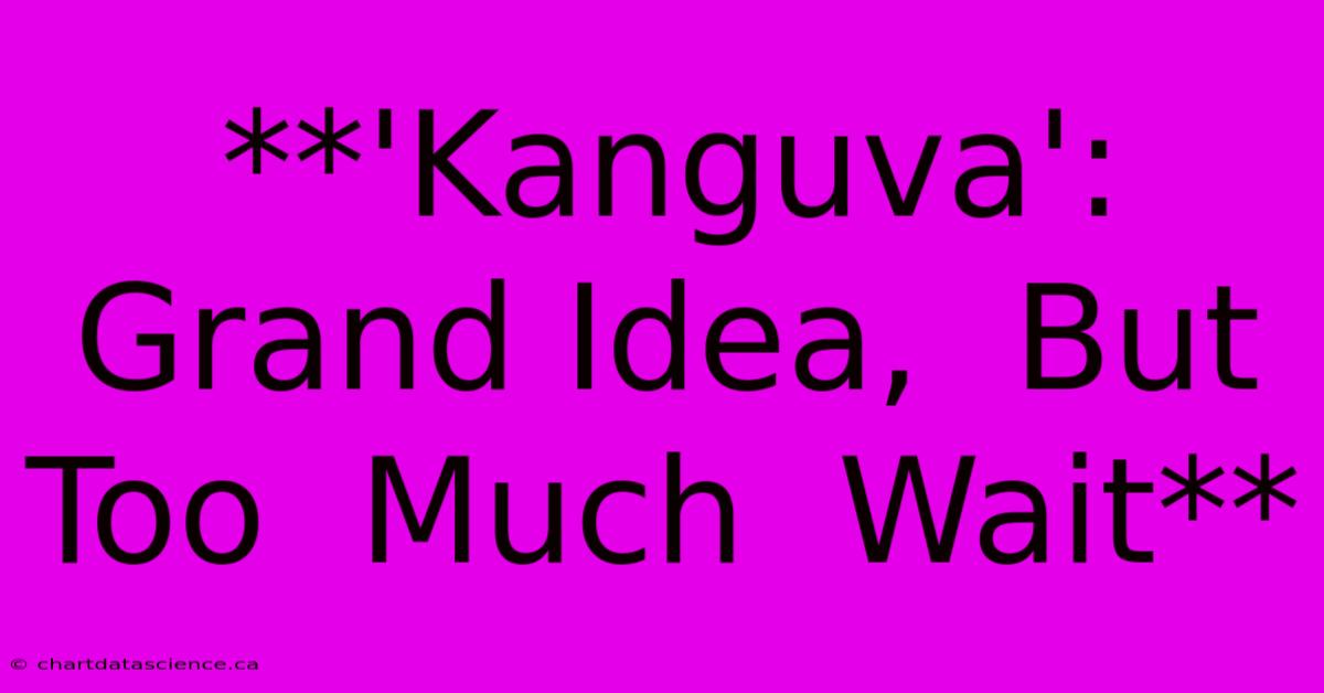 **'Kanguva':  Grand Idea,  But  Too  Much  Wait** 