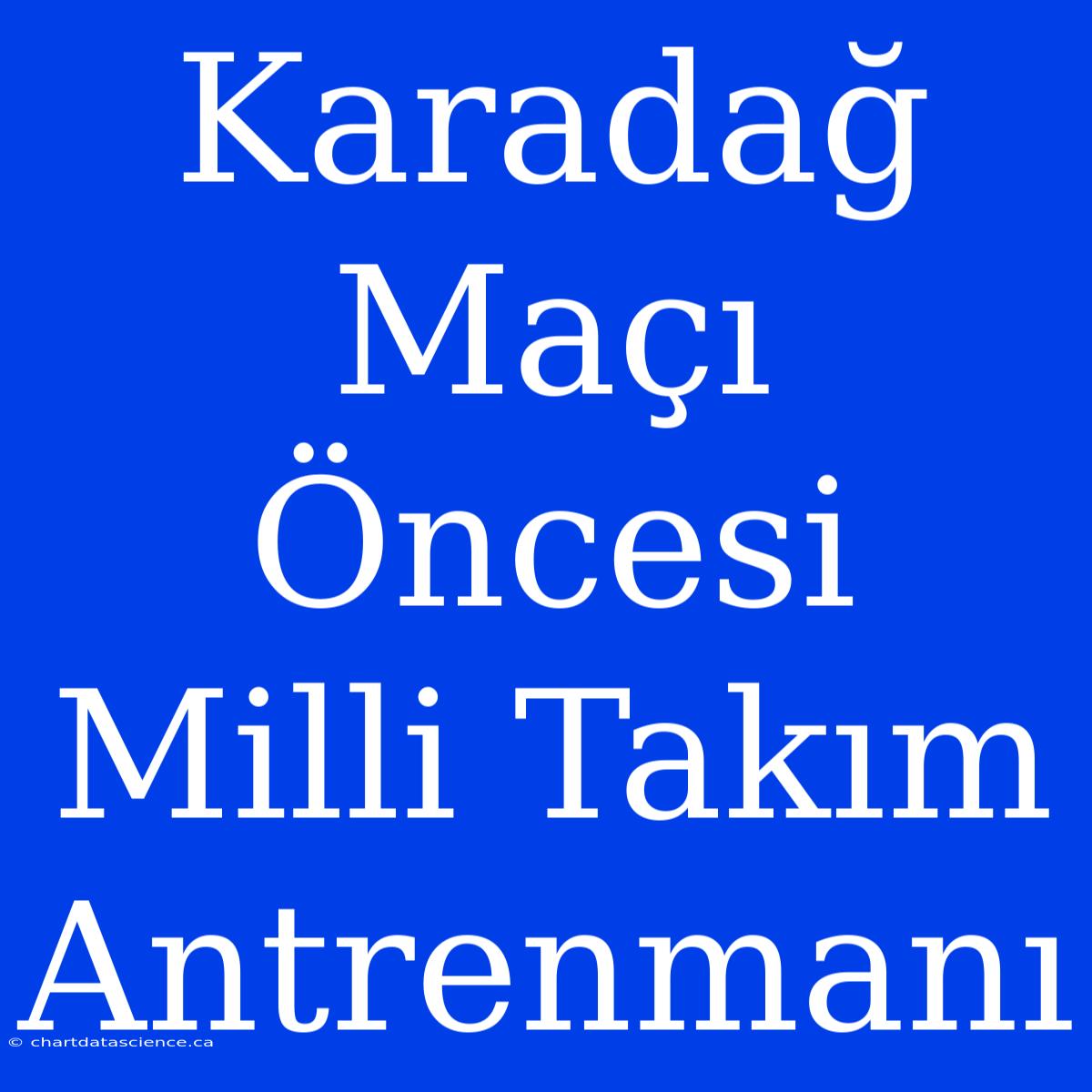 Karadağ Maçı Öncesi Milli Takım Antrenmanı