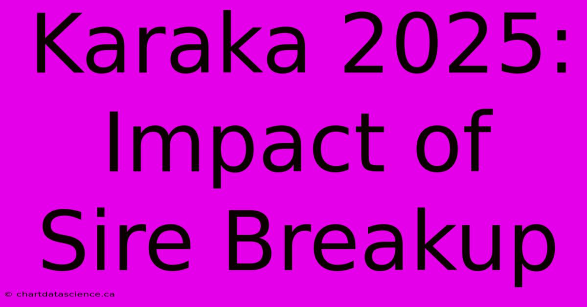 Karaka 2025: Impact Of Sire Breakup