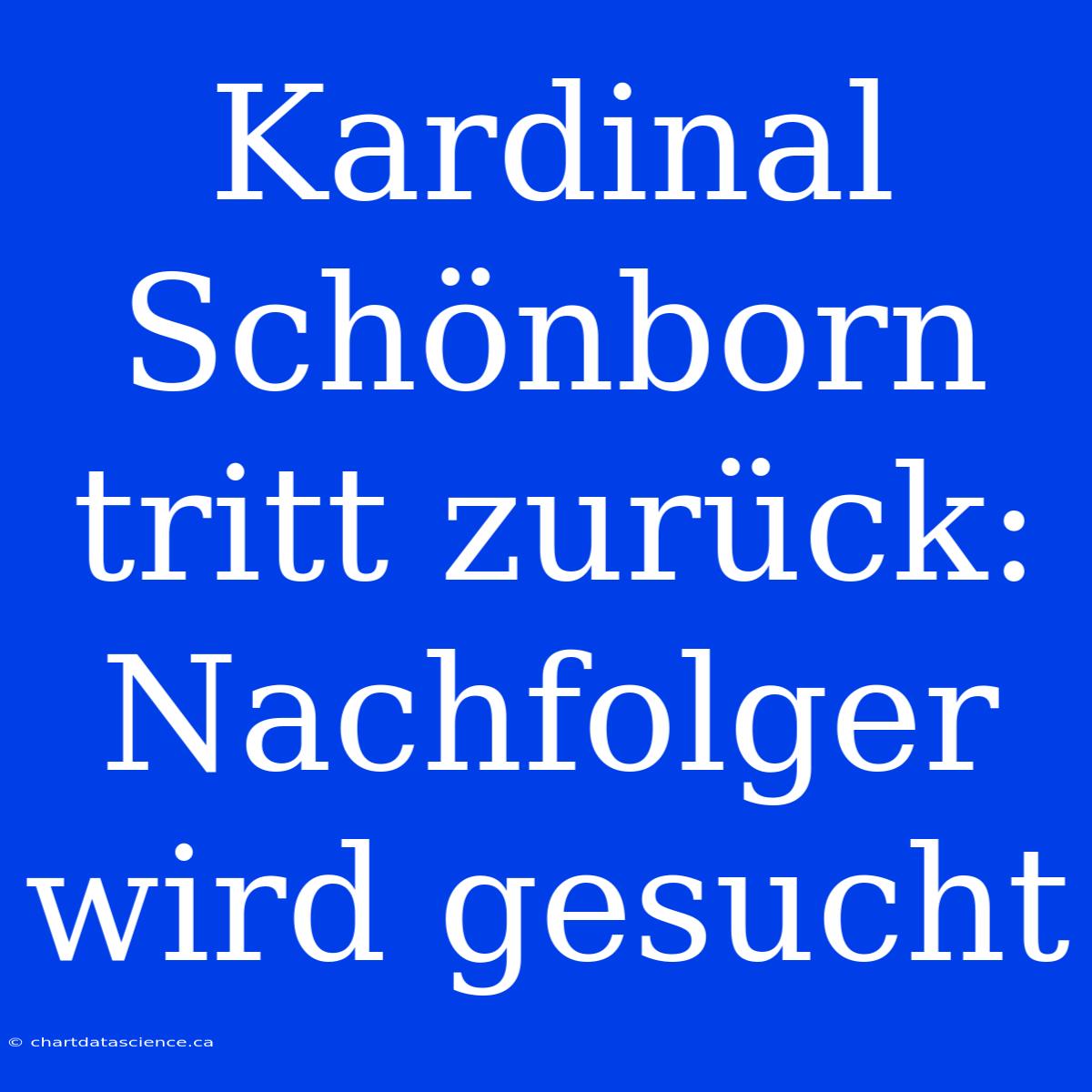 Kardinal Schönborn Tritt Zurück: Nachfolger Wird Gesucht