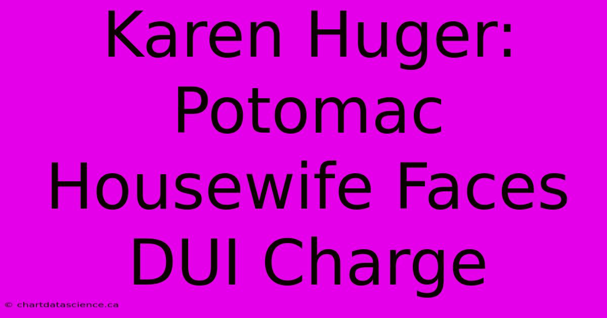 Karen Huger: Potomac Housewife Faces DUI Charge