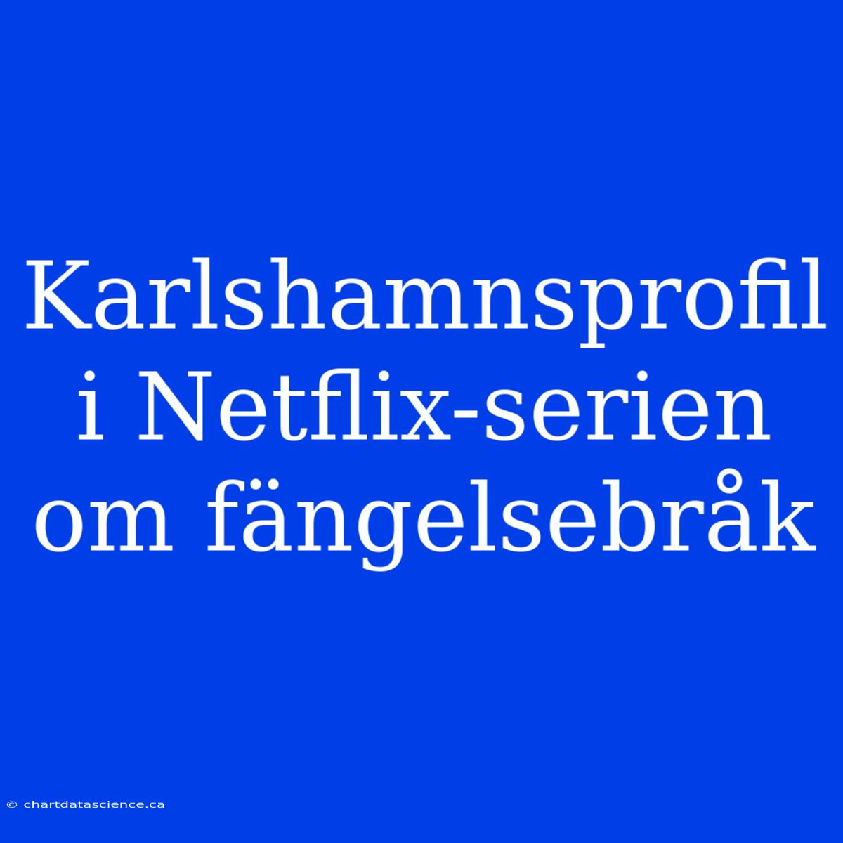 Karlshamnsprofil I Netflix-serien Om Fängelsebråk