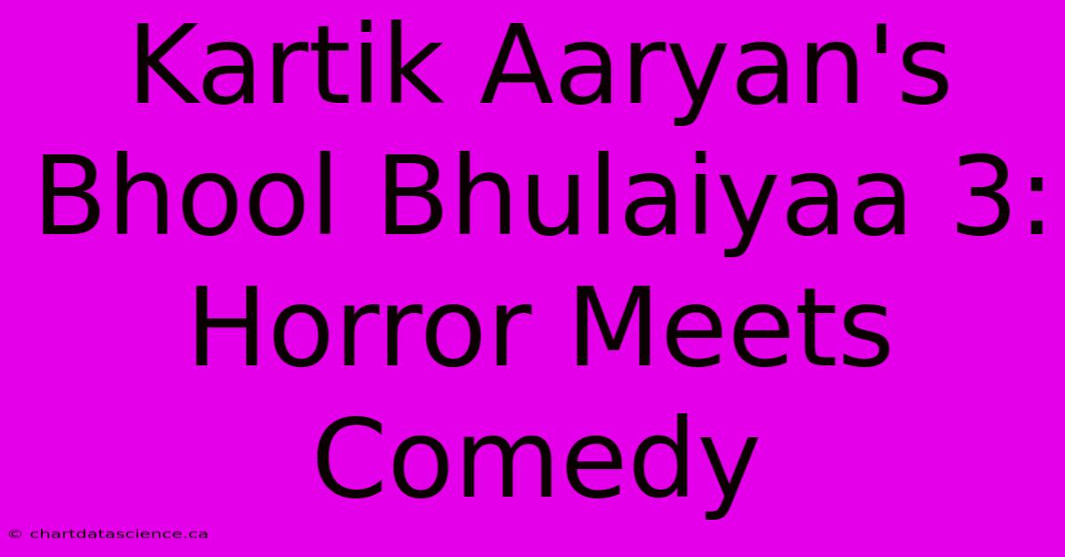 Kartik Aaryan's Bhool Bhulaiyaa 3: Horror Meets Comedy 