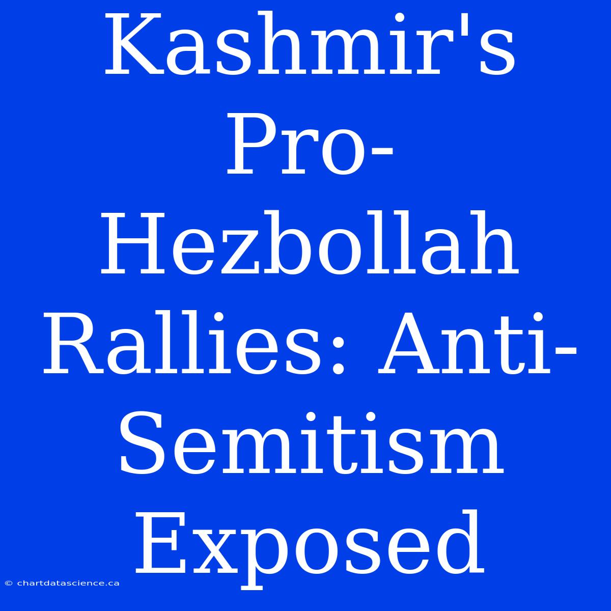 Kashmir's Pro-Hezbollah Rallies: Anti-Semitism Exposed