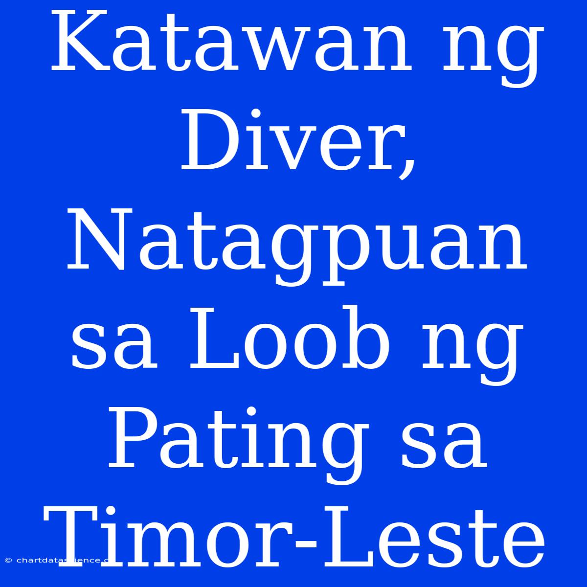 Katawan Ng Diver, Natagpuan Sa Loob Ng Pating Sa Timor-Leste