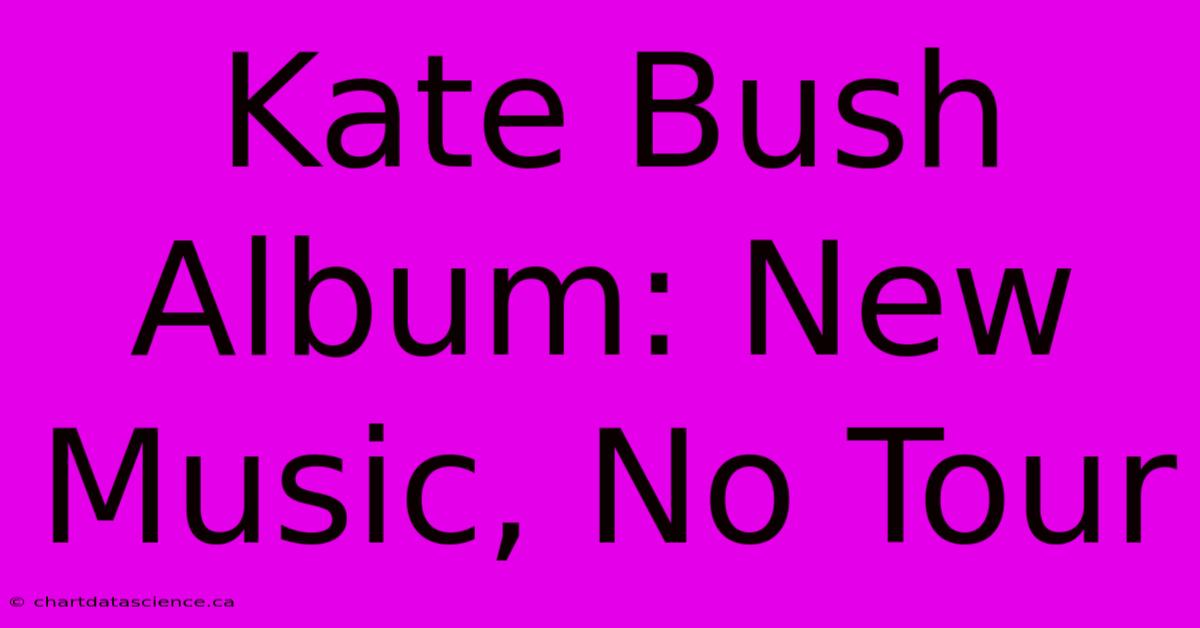 Kate Bush Album: New Music, No Tour