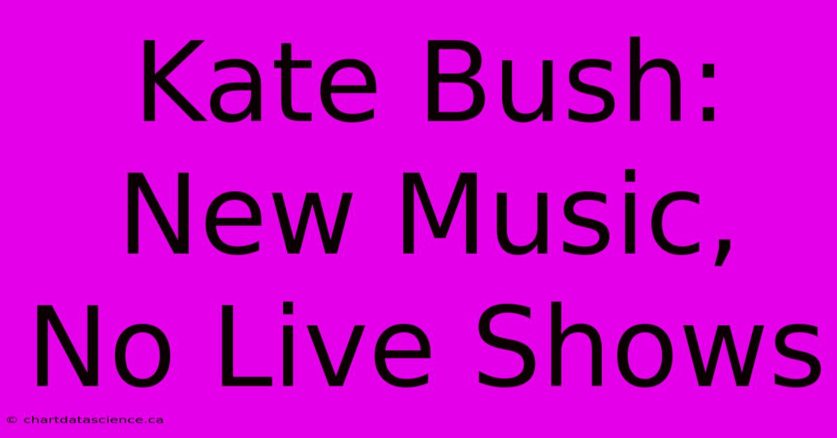 Kate Bush: New Music, No Live Shows