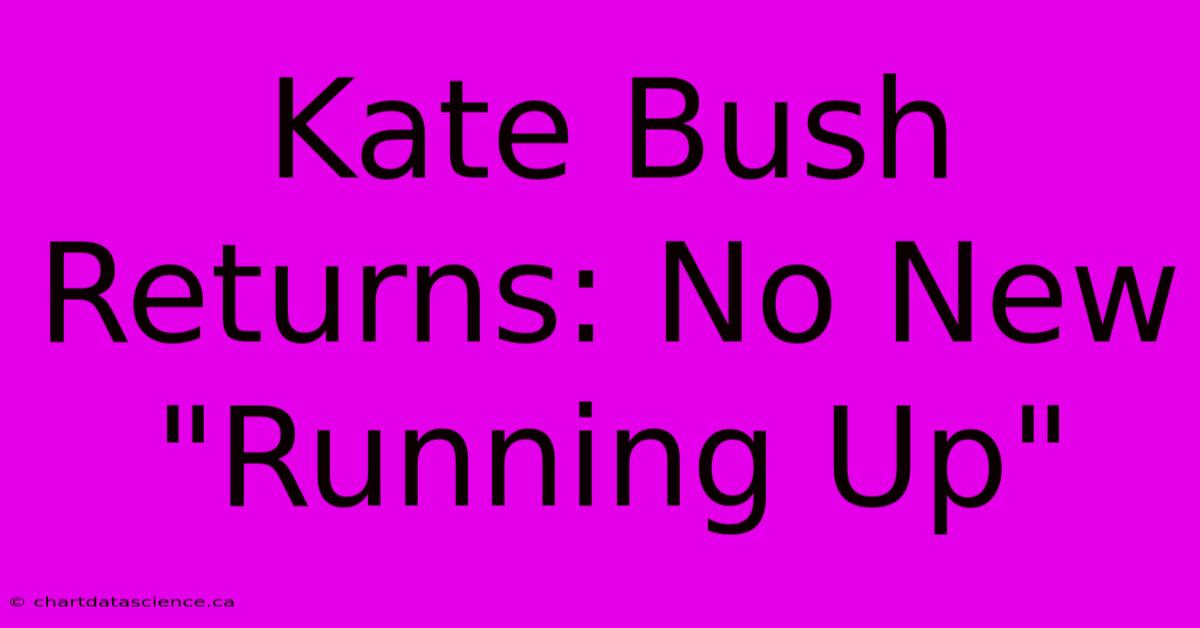 Kate Bush Returns: No New 