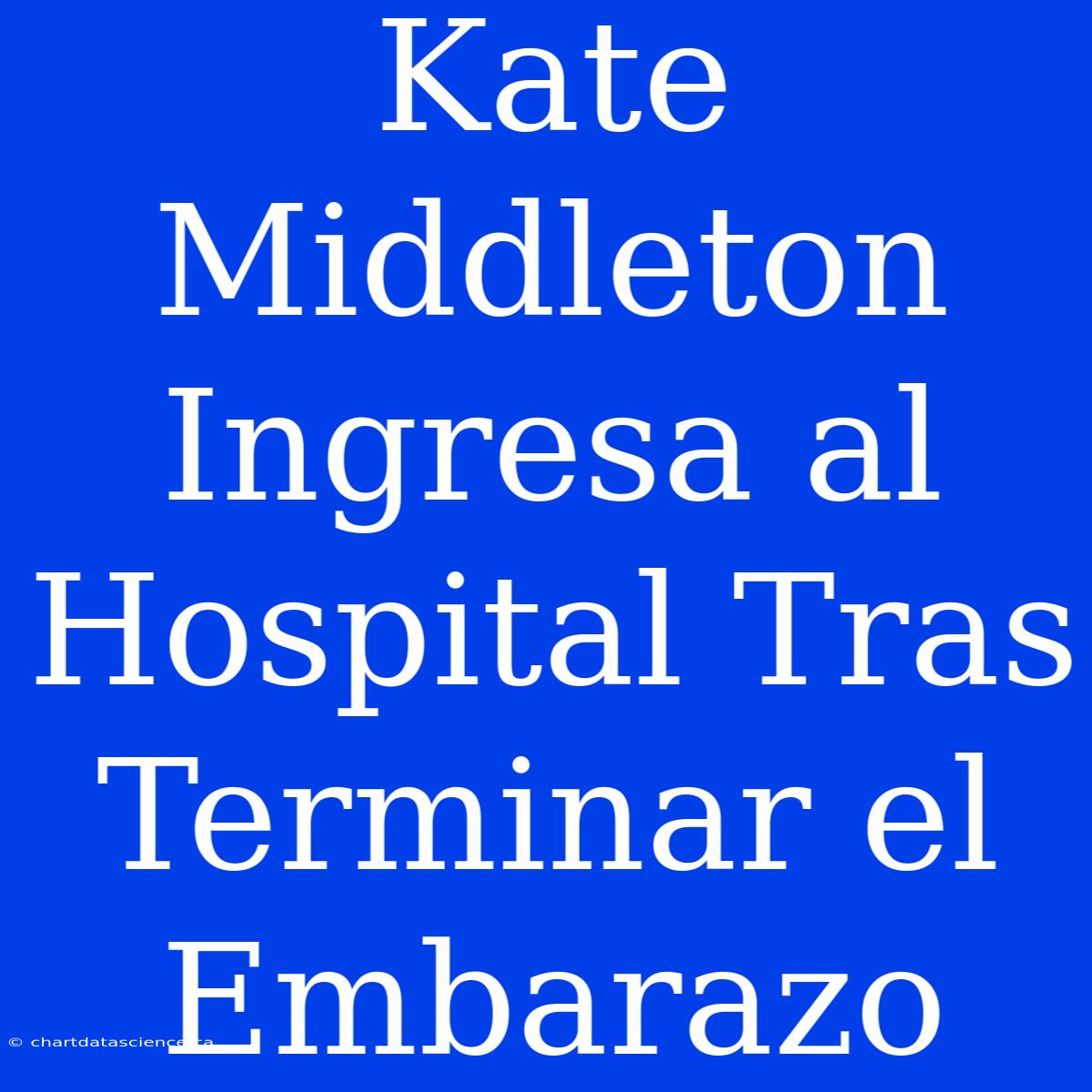 Kate Middleton Ingresa Al Hospital Tras Terminar El Embarazo